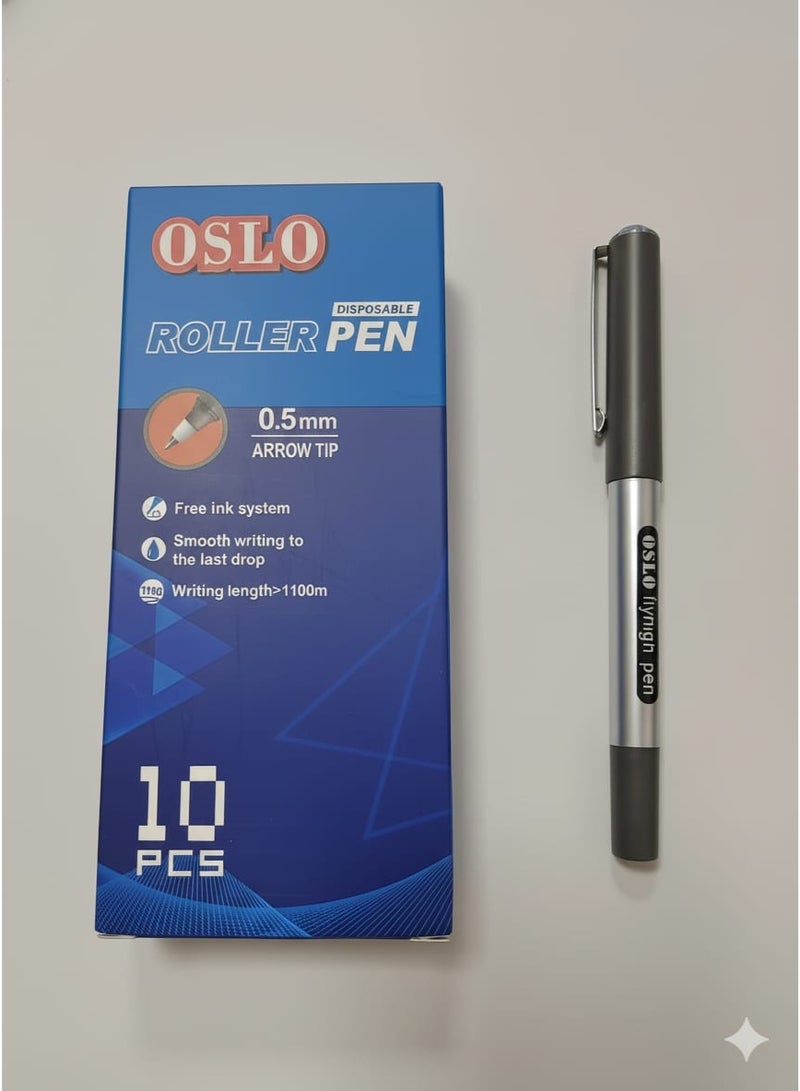 أوسلو قلم رولر جل أوسلو، 0.5 ملم رأس سهم، حبر أزرق، عبوة من 10 قطع - Image 4