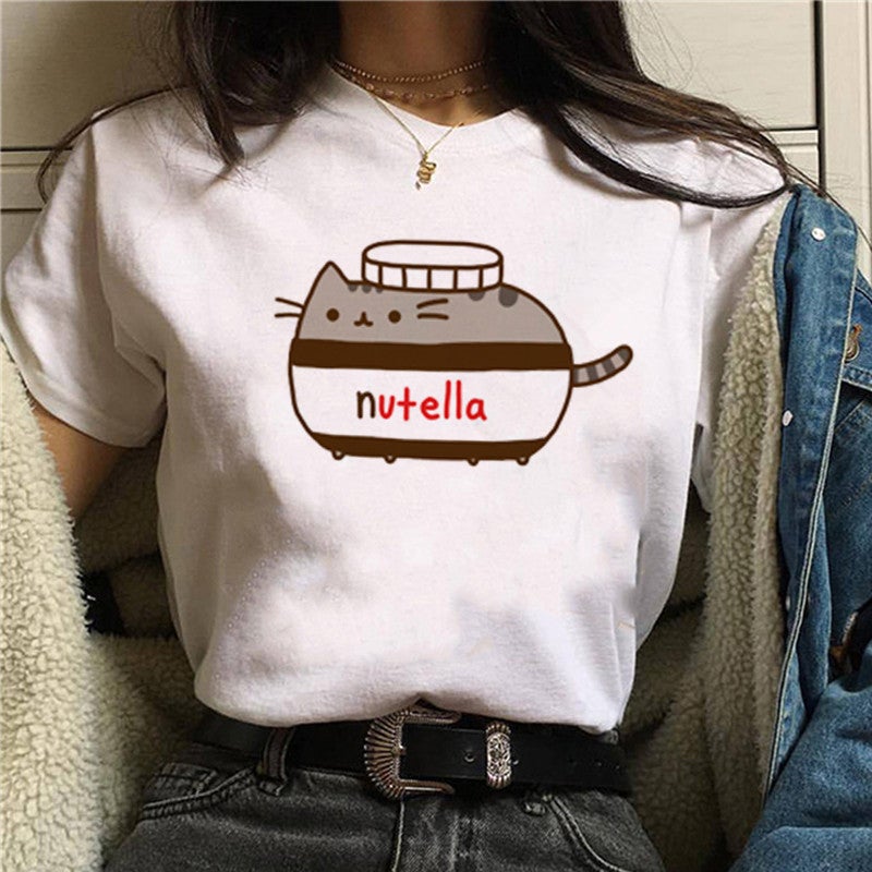 [Same day] cross-border T-shirt women's short sleeve printed T-shirt Cartoon Source women's clothing - Image 5