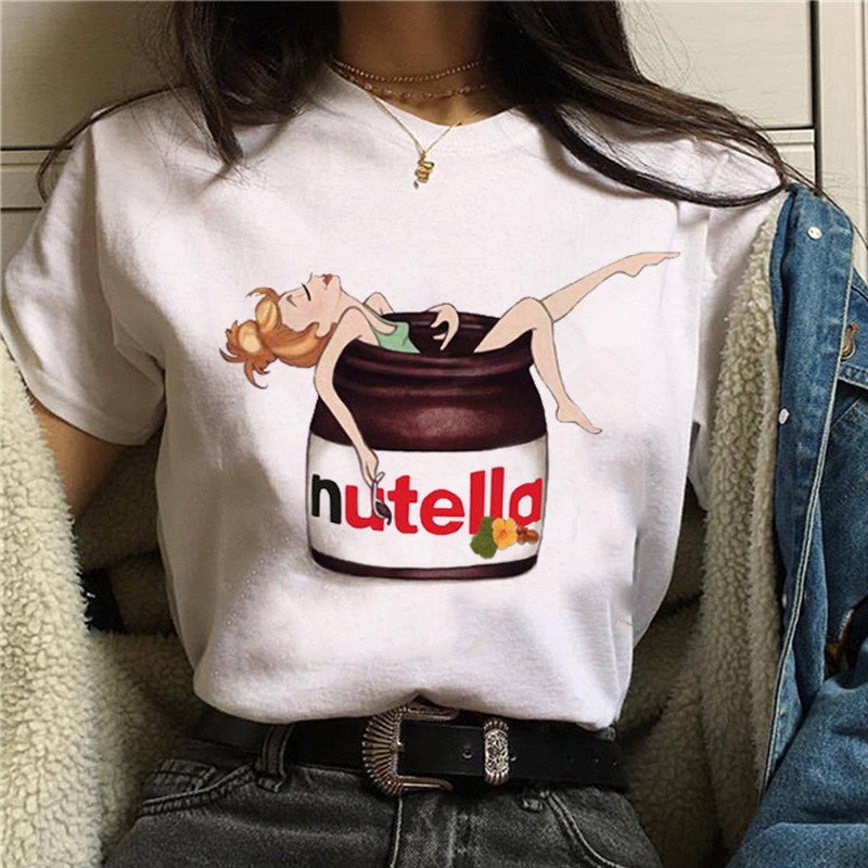 [Same day] cross-border T-shirt women's short sleeve printed T-shirt Cartoon Source women's clothing - Image 4