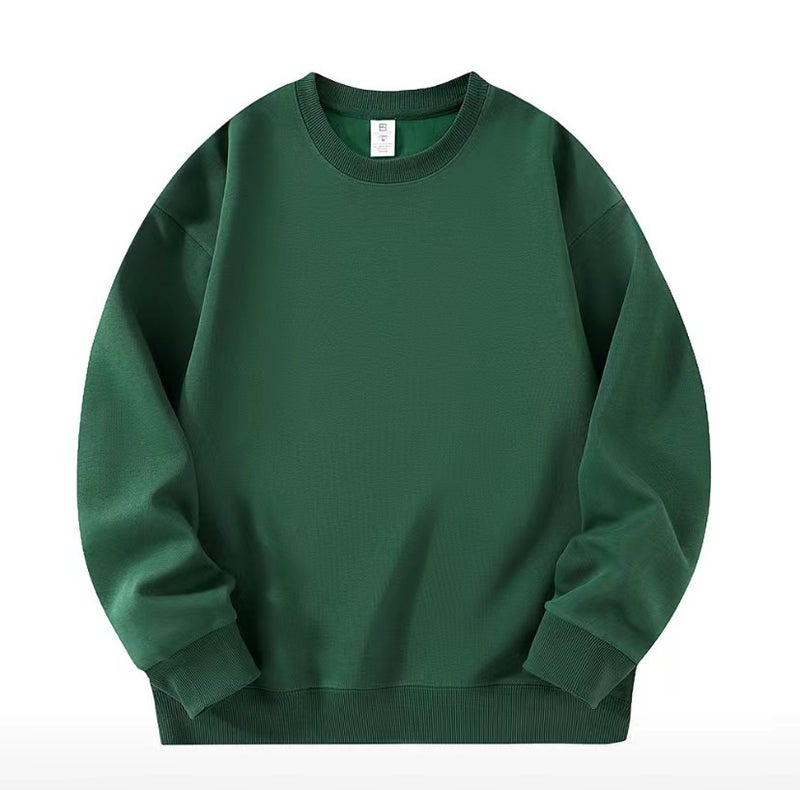 Velvet Sweatshirt Women'S Printed Class Uniform Work Clothes Loose Off-Shoulder Round Neck Heavy Top Thickeneded Long-Sleeved Top - Image 1