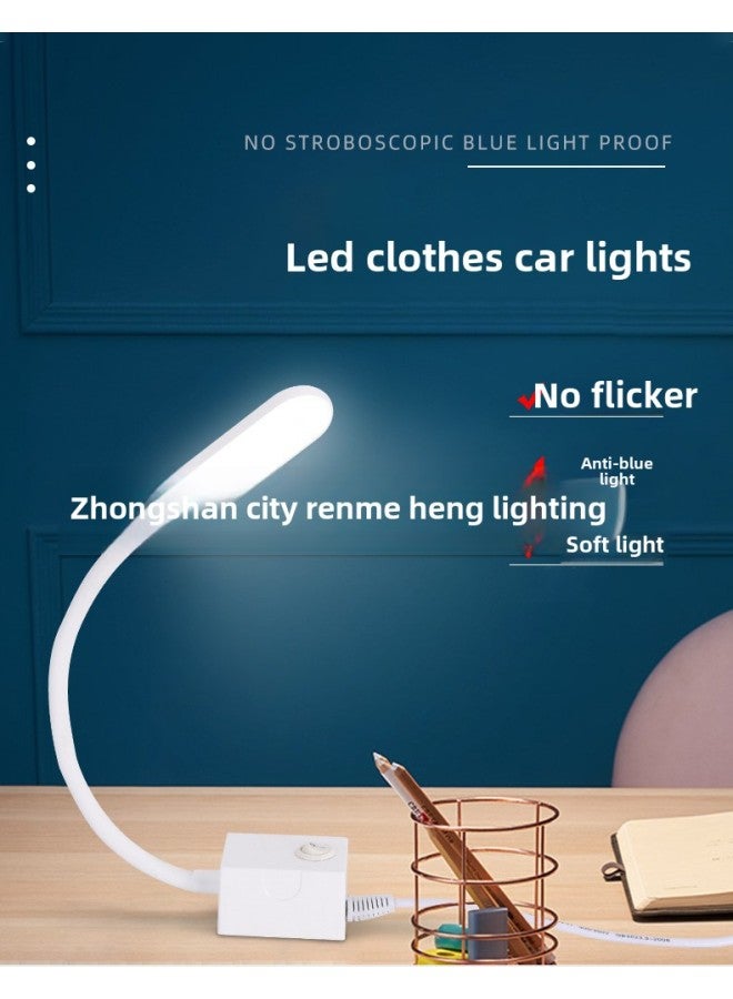 LED Clothes Lamp Touch Dimming High Brightness Clothes Flat Car Special Lamp Strong Magnetic Anti-skid Anti-glare Eye Protection Desk Lamp-Power:30 Beads Highlight Ordinary Switch  - Image 1