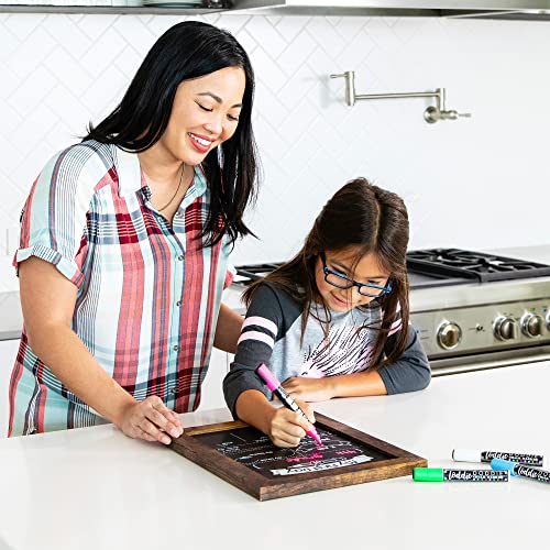 Loddie Doddie First & Last Day of School Board - 14x11 in Rustic Brown - Reusable Chalk Surface First Day of School Sign - Double-Sided Rustic Frame Letter Board - Magnetic Surface Classroom Signs - Image 4
