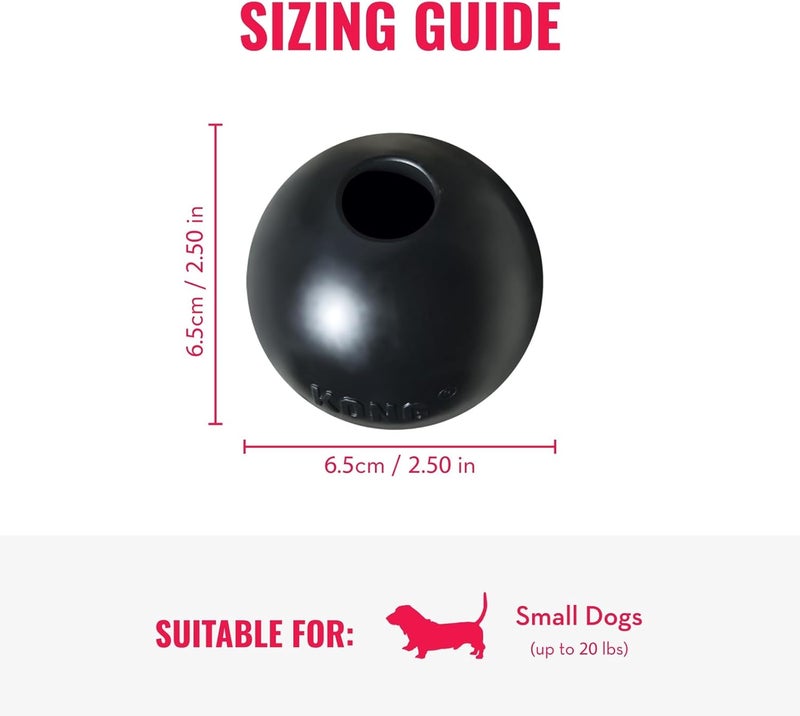KONG Extreme Ball - Durable Rubber Dog Toy for Power Chewers, Black - Ideal for Small Dogs - Image 3