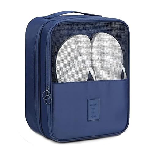 Storescent Compact Shoe Bag/Organizer/Pouch | Protect 3 Pairs of Shoes | Perfect for Travel and Daily Storage (Dark Blue) - Image 4