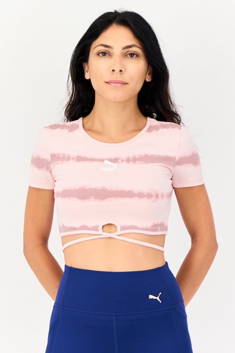 PUMA Women Sportswear Fit Short Sleeve Outdoor Top, Multicolor - Image 1