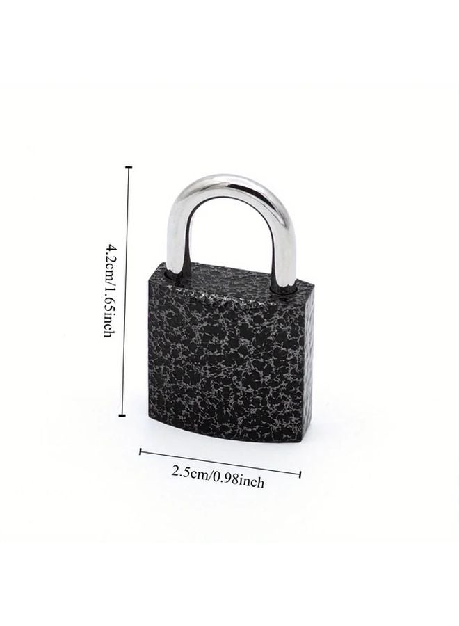 2pcs Black Heavy Duty Metal Padlock with Copper Core Modern Durable Mini Lock - Image 5