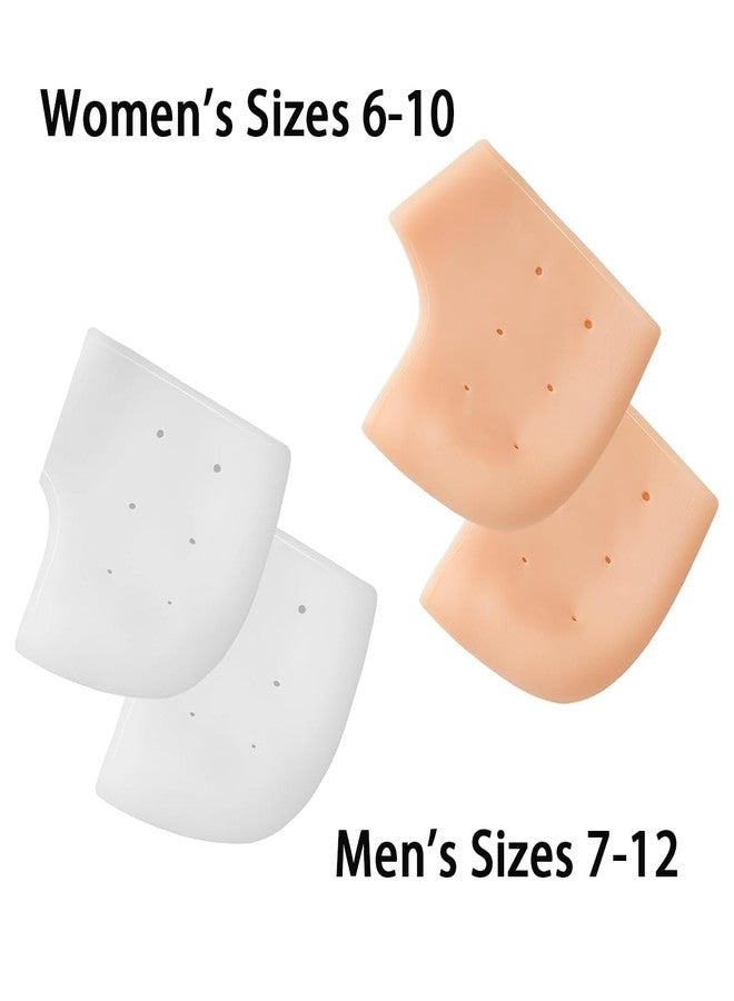 HENGXIA Silicone Heel Protectors & Gel Heel Cups for Women & Men, Relief for Plantar Fasciitis, Heel Spurs, Blisters, Shoe Rubbing (2-Pair) - Image 2