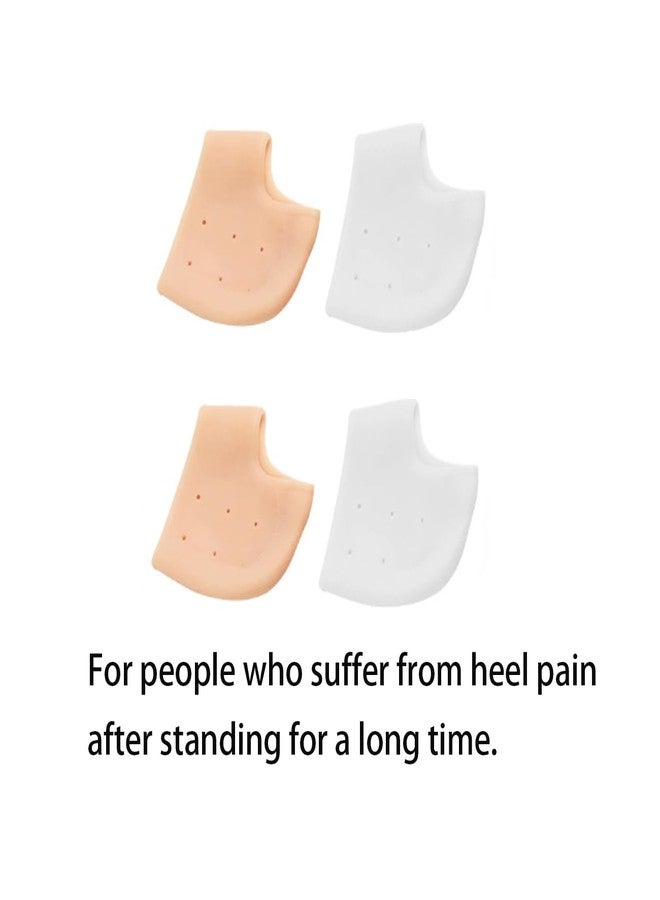 HENGXIA Silicone Heel Protectors & Gel Heel Cups for Women & Men, Relief for Plantar Fasciitis, Heel Spurs, Blisters, Shoe Rubbing (2-Pair) - Image 4