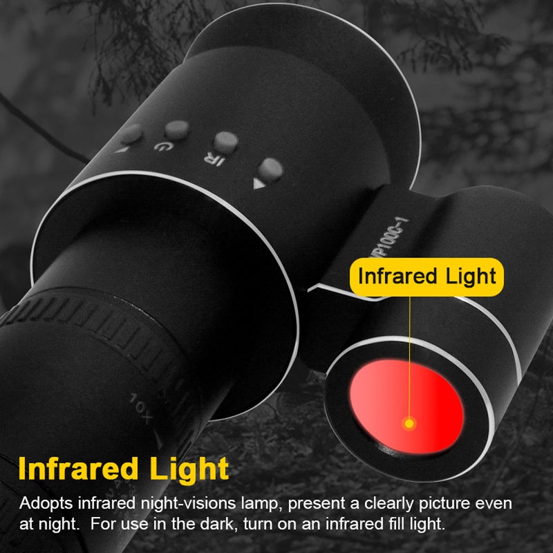 Portable Monocular Crossing Cursor Night-Visions Sight Device Day Night Use 1.54inch Display 350M Effective Viewing Distance Photo Taking Video Recording Infrared Digital Vedio Camera for Outdoor - Image 5