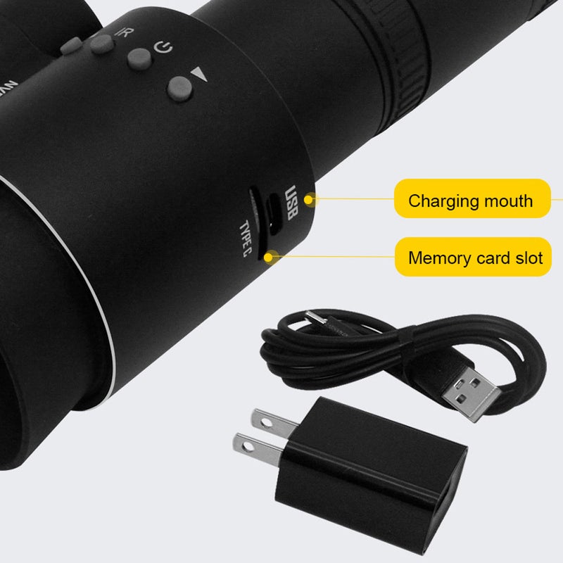 Portable Monocular Crossing Cursor Night-Visions Sight Device Day Night Use 1.54inch Display 350M Effective Viewing Distance Photo Taking Video Recording Infrared Digital Vedio Camera for Outdoor - Image 2