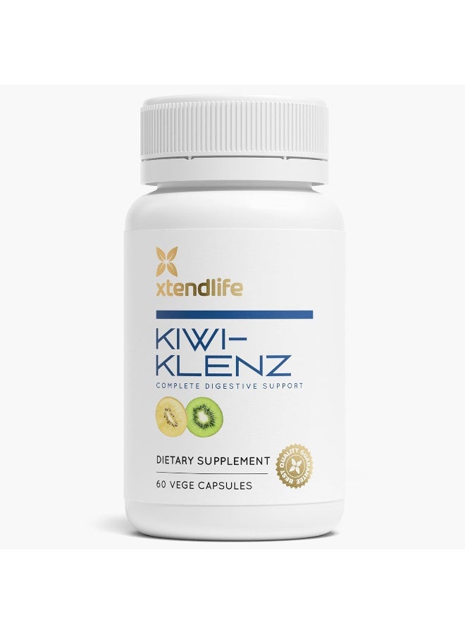 xtendlife Xtendlife | Kiwi-Klenz | Natural Prebiotic Packed with Enzyme, Soluble Fiber & Prebiotics | Supports Good Gut Flora & Promote Healthy Digestive Function | 60 Vegetarian Capsules (1 Pack) - Image 1