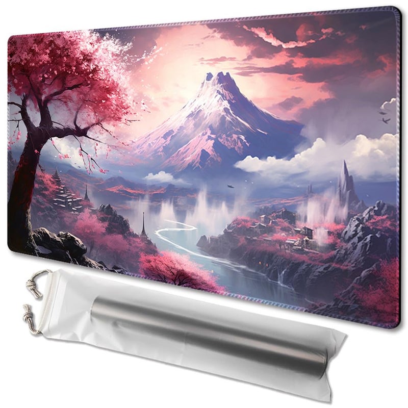 TCGMAT MTG Playmat Size 24x14in Free Storage Bags NonSlip Backing Ideal for Card Game Enthusiasts TCG Playmat Sakura KasumiNo Deck - Image 3
