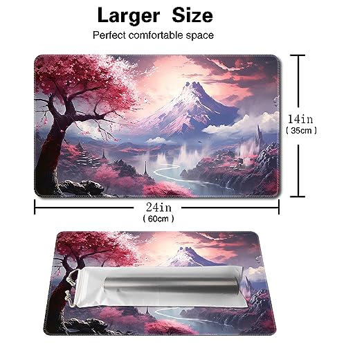 TCGMAT MTG Playmat Size 24x14in Free Storage Bags NonSlip Backing Ideal for Card Game Enthusiasts TCG Playmat Sakura KasumiNo Deck - Image 5