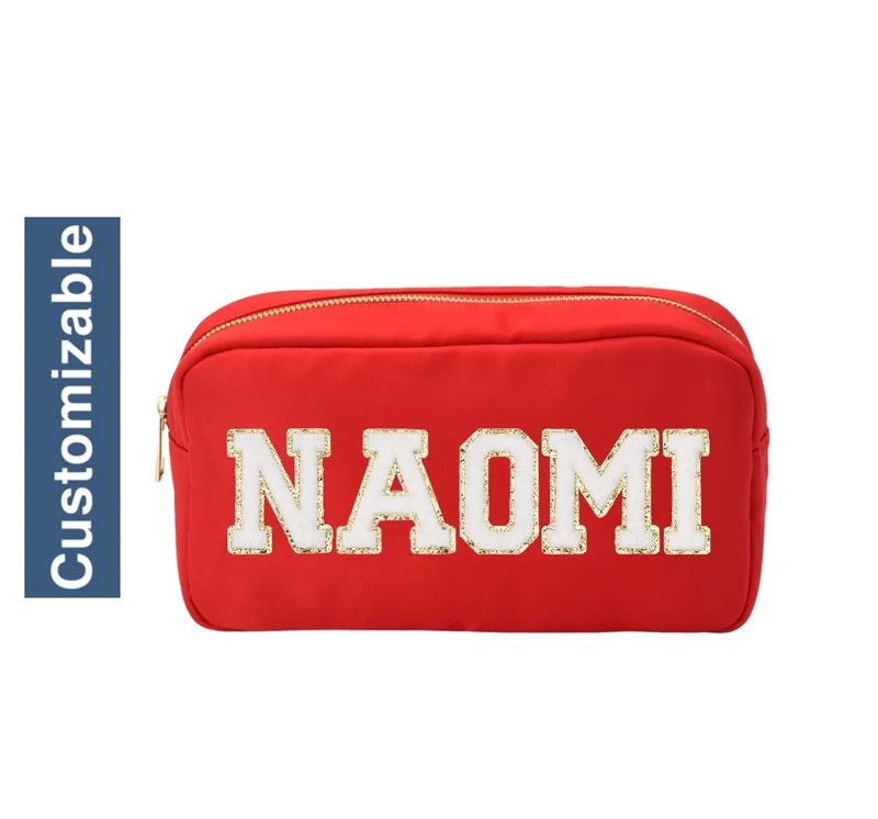 The Happy Tribe Personalised Medium Pouch, Red