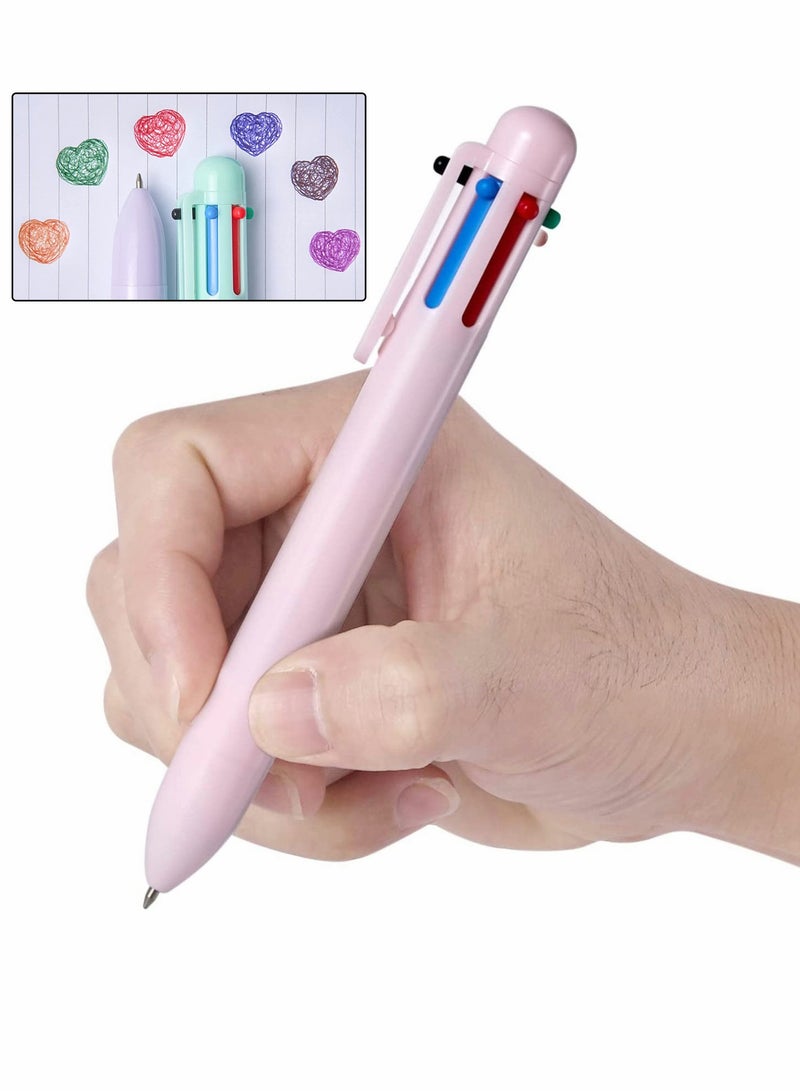 SYOSI Multicolor Ballpoint Pens 18 Packs Original 0.5mm 6in1 Pen Colourful Barrel Retractable for Office School Supplies Students Children Gift 6Color - Image 3