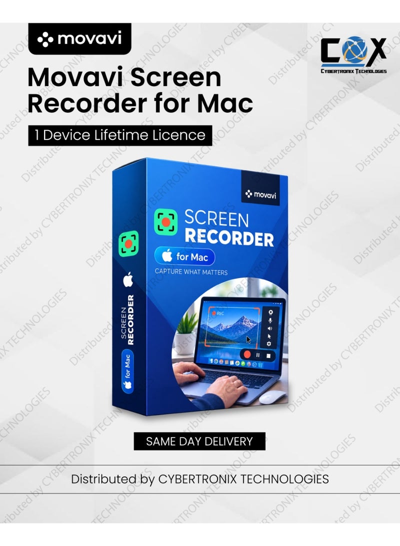 Movavi Screen Recorder for Mac | 1 Device for Lifetime | Digital License | Same Day Delivery