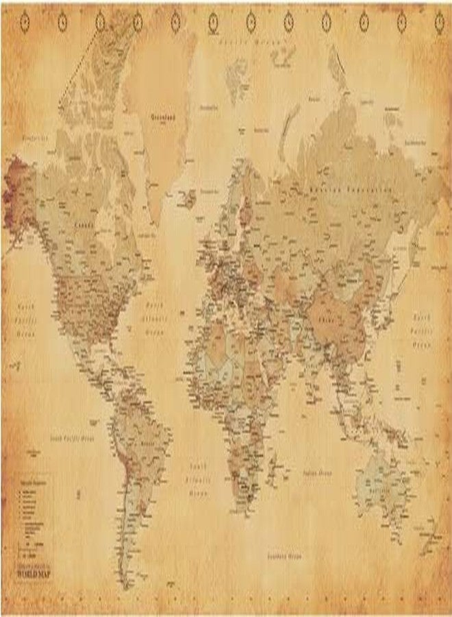 GB eye LTD, World Map, Antique Style, Maxi Poster, 61 x 91.5 cm, Paper, Multi-Coloured - Image 3