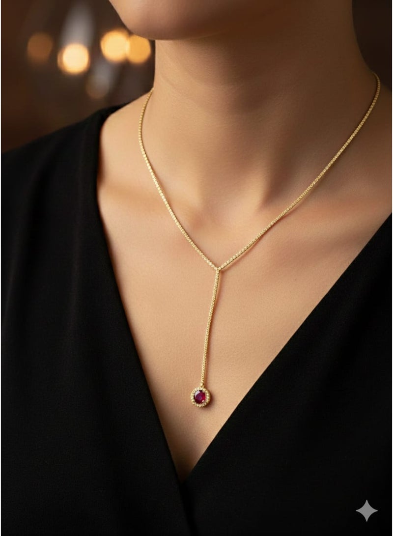 سلسلة نسائية بتصميم أنيق لون ذهبى – إكسسوار مناسب للاستخدام اليومي - Image 2