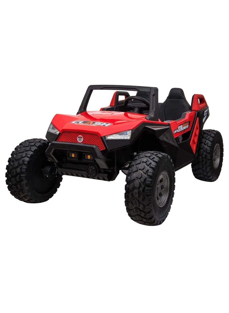 Lovely Baby - Lovely Baby Power Riding Jeep for Kids LB 1928EL - Battery Operated Sit Drive Car with Remote Control - Light & Music - 4x4 Toddler Electric Vehicle Toy - Gift Ride-On Car 1-8 Yrs - Red - Image 1