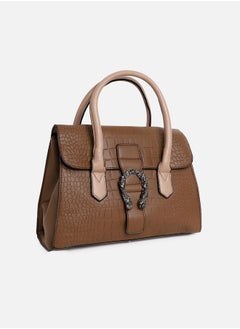 Haute Sauce Leather Brown Luster Tote Bag Set  - Image 5