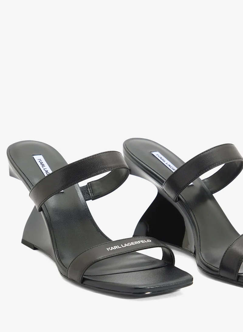 Karl Lagerfeld  WAVERLY Double Strap Sandals for Women | Best Price UAE