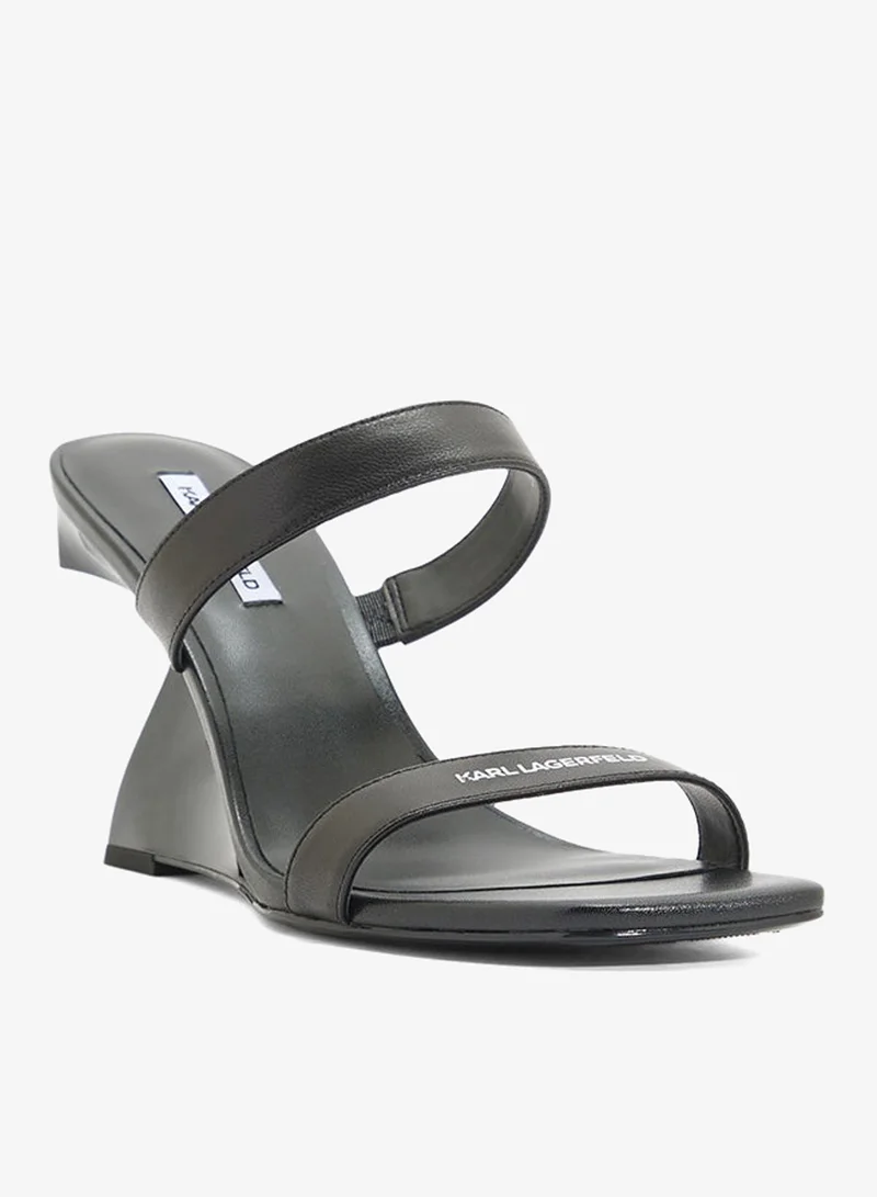 Karl Lagerfeld  WAVERLY Double Strap Sandals for Women | Best Price UAE
