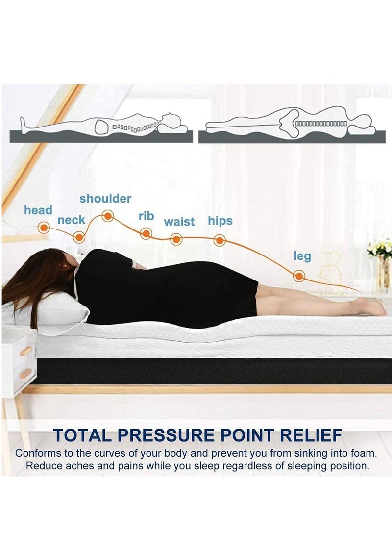 سلشا Premium Memory Foam (Harmony Visco Elastic) مفرش علوي مع غطاء مخملي فاخر قابل للإزالة - Image 3