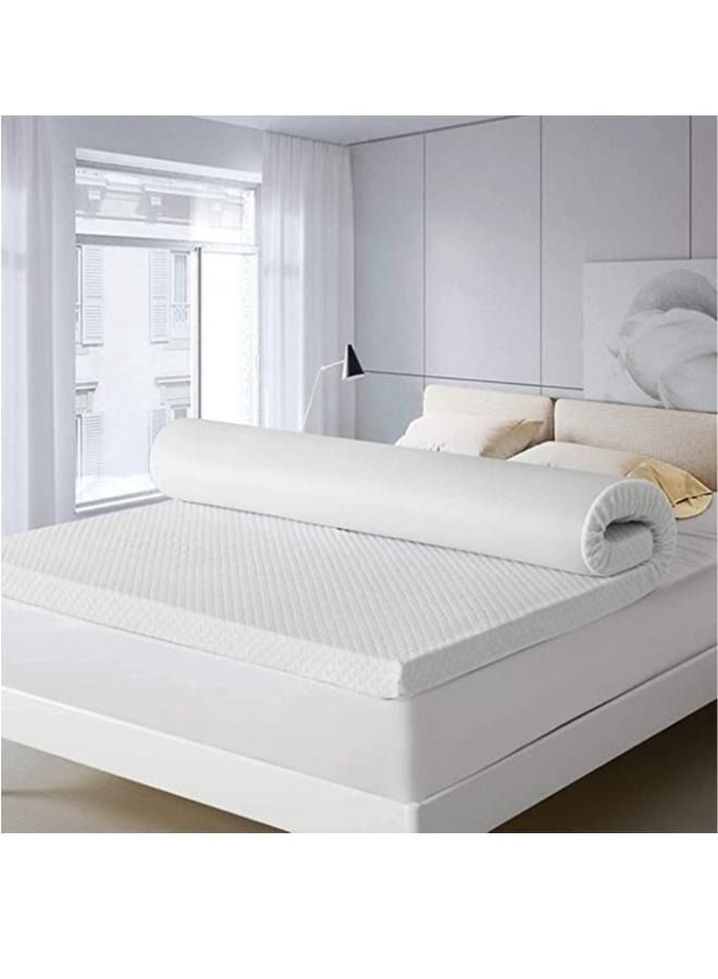 سلشا Premium Memory Foam (Harmony Visco Elastic) مفرش علوي مع غطاء مخملي فاخر قابل للإزالة - Image 1