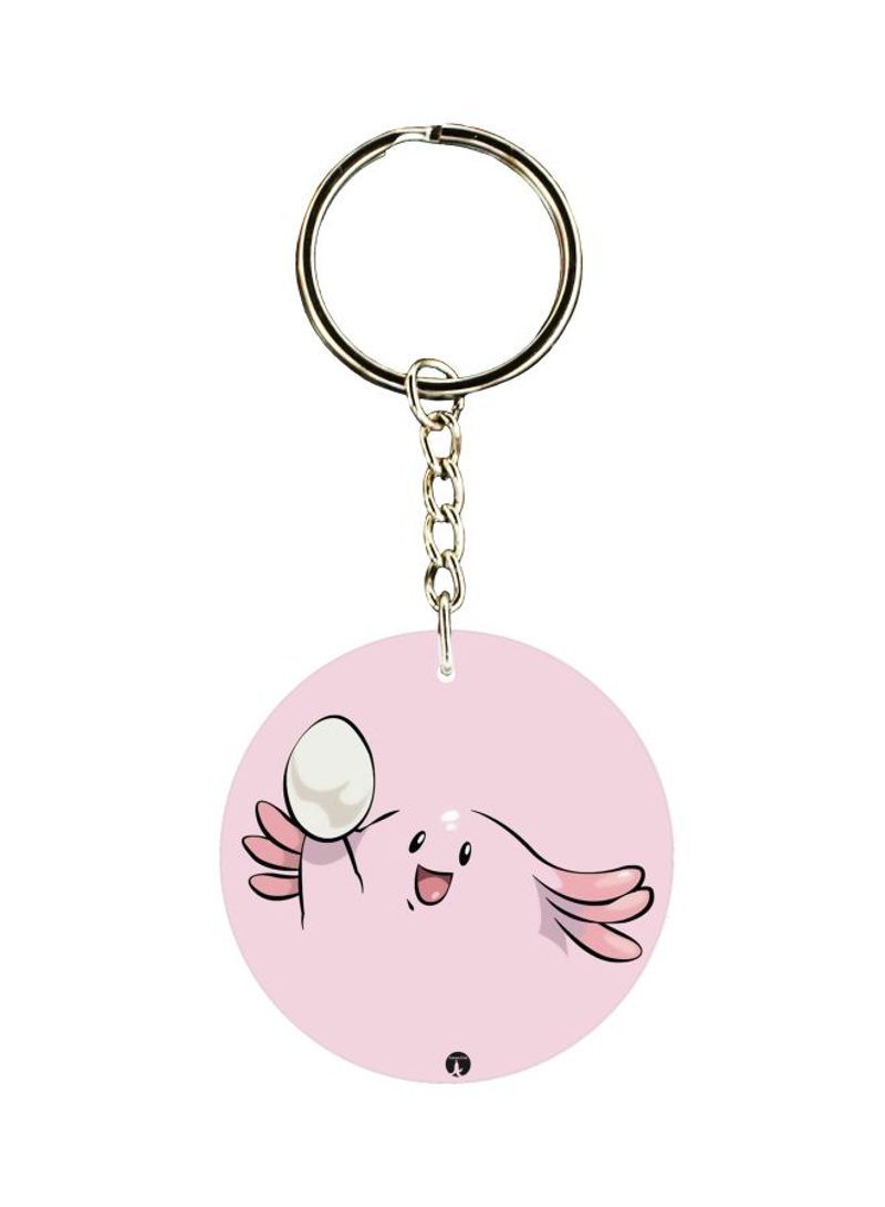 Cartoon Printed Dual Sided Keychain