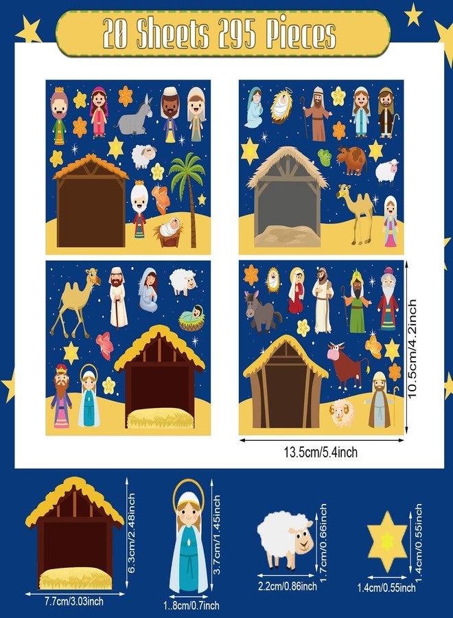 Yinder 18 Set Make a Nativity Scene Sticker Funny Christmas Crafts for Kids Jesus Stickers Nativity Scene Religious Stickers Build Your Own Christmas Crafts for Party Classroom Activity Favors - Image 2