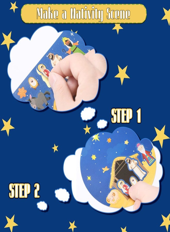 Yinder 18 Set Make a Nativity Scene Sticker Funny Christmas Crafts for Kids Jesus Stickers Nativity Scene Religious Stickers Build Your Own Christmas Crafts for Party Classroom Activity Favors - Image 5