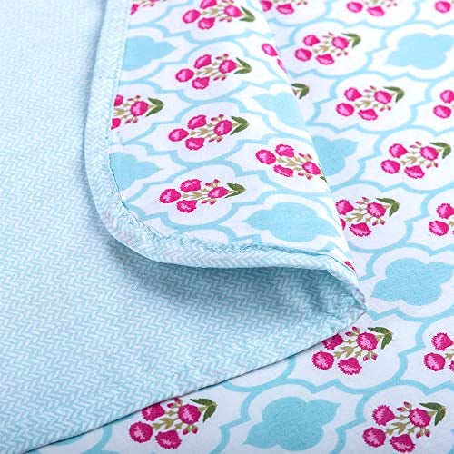 Wakefit Dohar Double Bed | 100% Cotton Blanket for Double Size Bed, Quilt | 110 GSM | Reverisible AC Blanket | 90x82 Inches - Panag Pink - Image 3