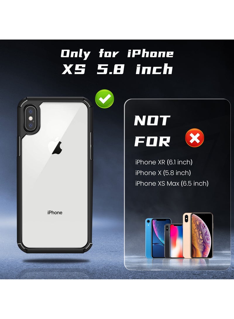 أوتشوانغ انفوسن جراب حماية شفاف رفيع للغاية من السيليكون مضاد للصدمات لهاتف ايفون اكس/اكس اس 5.8 بوصة - اسود، سيليكون بولي كربونات - Image 4