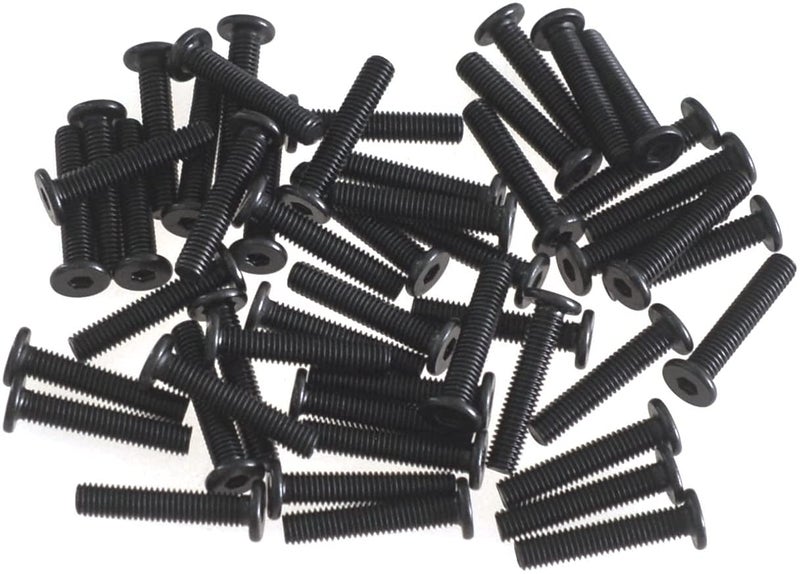 3DINNOVATIONS M5x25mm Low Carbon Steel CNC Low Profile Screws DIY Flat Head Low Profile Hex Socket Machine Screws Fully Thread Pack of 25 (M5 X 25) - Image 4
