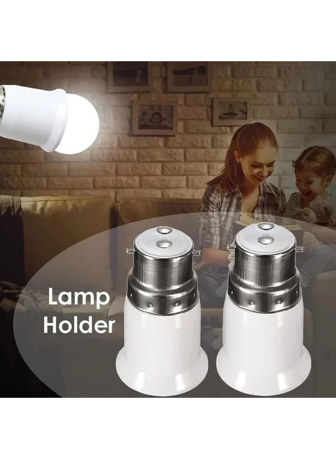 2pcs B22 to E27 Socket Adapter LED Bulb Base Converter for Garage Storage Room - Image 5