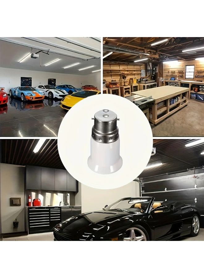 2pcs B22 to E27 Socket Adapter LED Bulb Base Converter for Garage Storage Room - Image 4