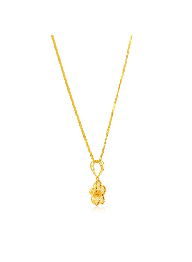 BAFLEH JEWELLERY Discover the Enchanting Charm of 22kt Gold Pendant with chain - Image 2
