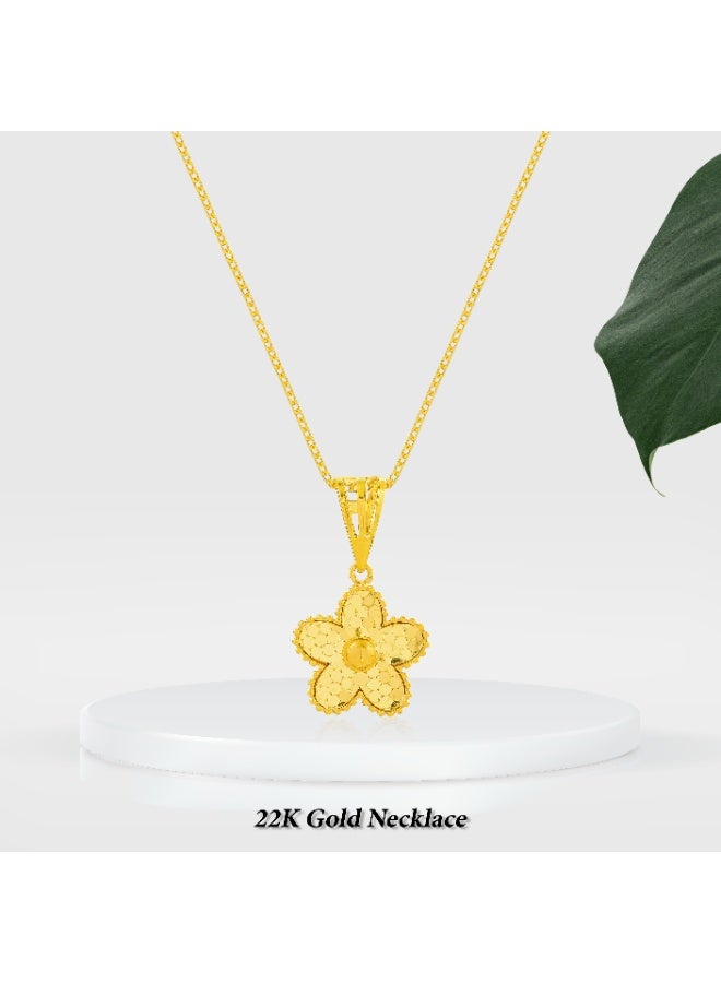 BAFLEH JEWELLERY Discover the Enchanting Charm of 22kt Gold Pendant with chain - Image 4