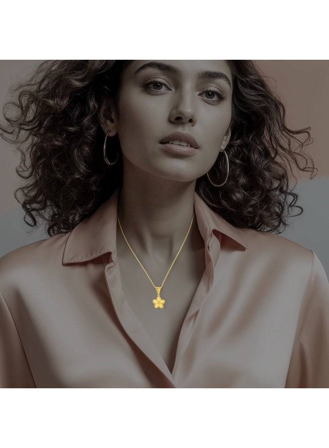 BAFLEH JEWELLERY Discover the Enchanting Charm of 22kt Gold Pendant with chain - Image 3