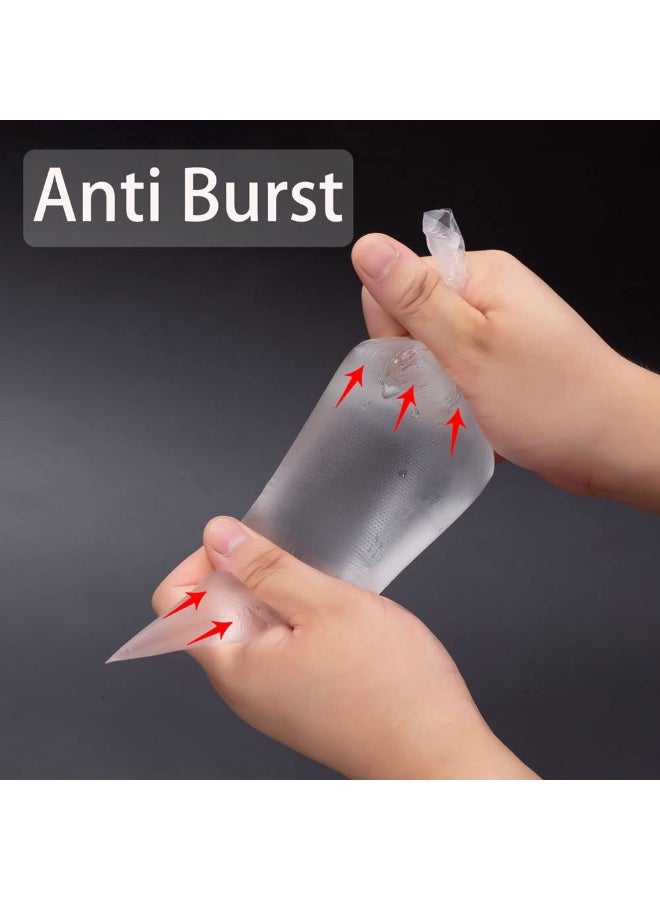 NXT 100Pcs Piping Bags and Tips Set - 12 Inch Disposable Pastry Bags, Reusable Silicone Bag, 12 Stainless Steel Nozzles, Coupler, and Cake Scrapers Decorating Kit - Image 4