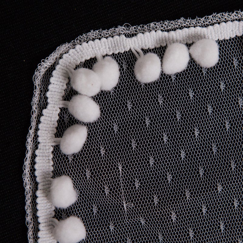 2pcs Bed Canopy Net Crib Gauze Curtain Tent Half-Round Dome Reading Corner Decor for Baby Girls Bedroom (1.5 Meter, Random Tassel) - Image 3
