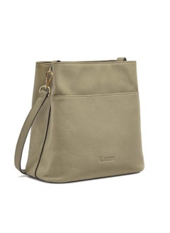 Kattee Leather Handbags For Women, Soft Shoulder Tote Bucket Bags Crossbody Purses With 2 Straps (Light Green)  - Image 1