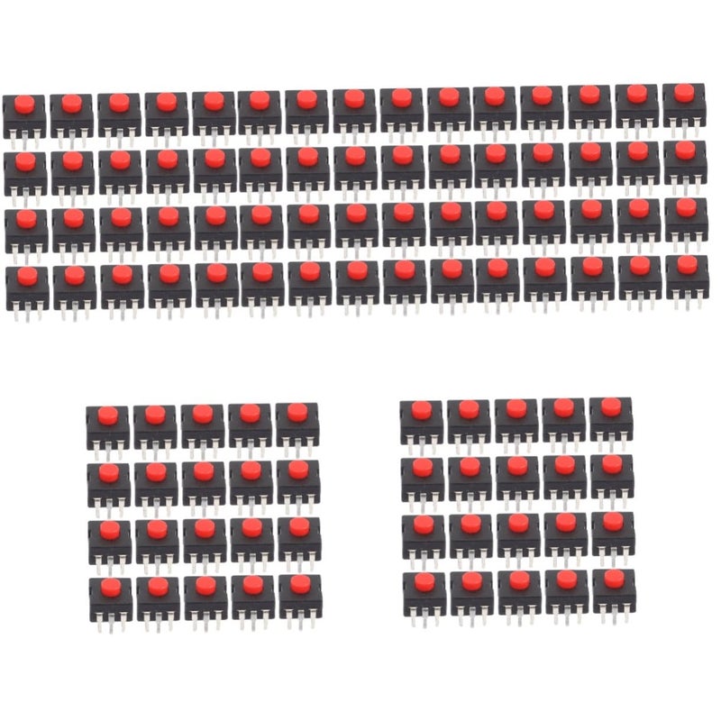 Assorted Color 100pcs 1 2x1cm Momentary Push Button Switch For DIY Lighting Projects - Image 1