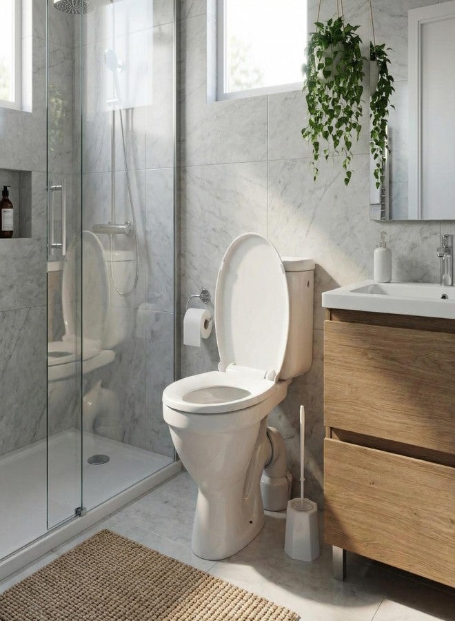 GarveeTech Round Toilet Seat with Soft Close, White Toilet Lid with Quiet Slow-Close & Easy Installation for Most Round Toilets, Easy Clean PP Material, Quick-Release Feature - Image 5