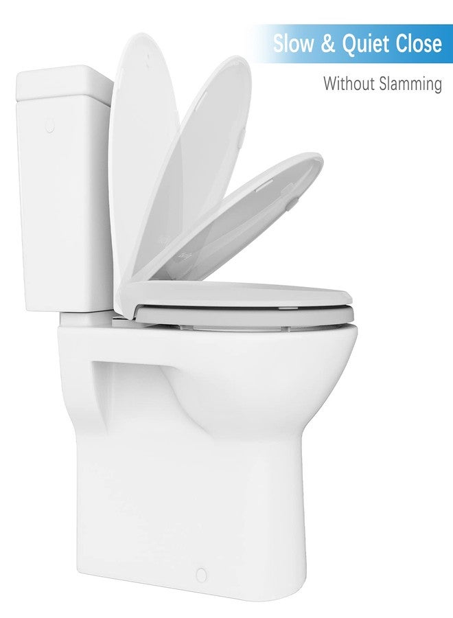 GarveeTech Round Toilet Seat with Soft Close, White Toilet Lid with Quiet Slow-Close & Easy Installation for Most Round Toilets, Easy Clean PP Material, Quick-Release Feature - Image 3