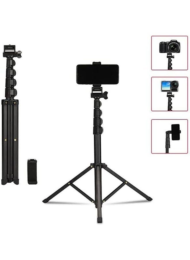 Jmary MT-39 Aluminum Extendable Cell Phone Tripod Stand with Selfie Stick Tripod and Phone Clip - Image 5