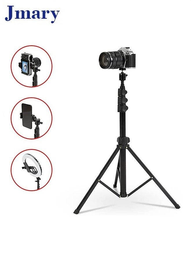 Jmary MT-39 Aluminum Extendable Cell Phone Tripod Stand with Selfie Stick Tripod and Phone Clip - Image 1