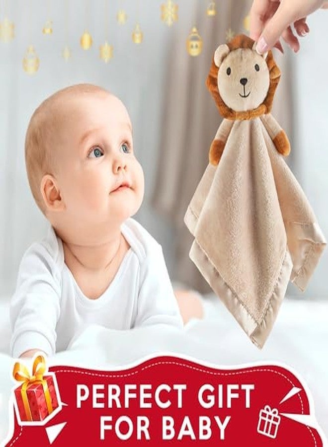 Pro Goleem Lion Security Blanket, Soft Lovey Unisex Lovie Baby Gift for Newborn Boys and Girls Snuggle Toy Stuffed Animal 16 Inch - Image 3