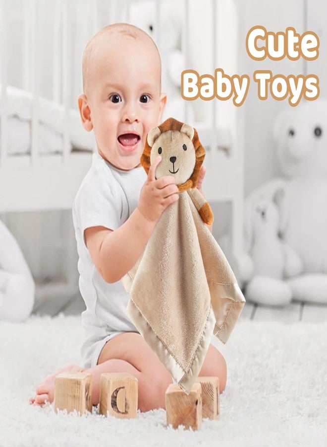 Pro Goleem Lion Security Blanket, Soft Lovey Unisex Lovie Baby Gift for Newborn Boys and Girls Snuggle Toy Stuffed Animal 16 Inch - Image 4