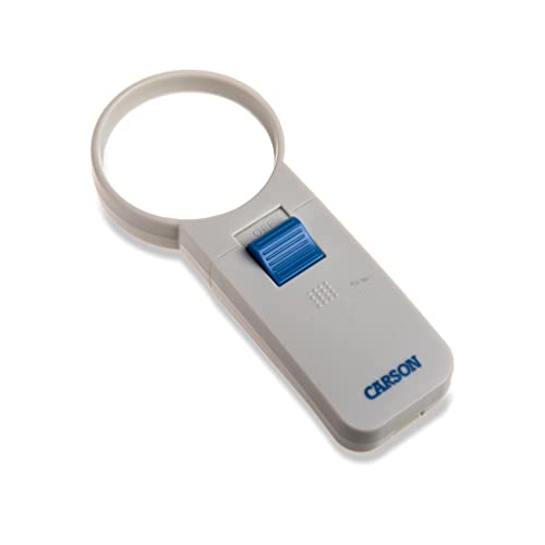 Carson Illuminated LED Lighted 5x Hand Held 2.5'' Aspheric Magnifier (SV-50),White - Image 1